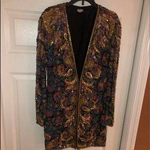 Vintage silk jacket dress